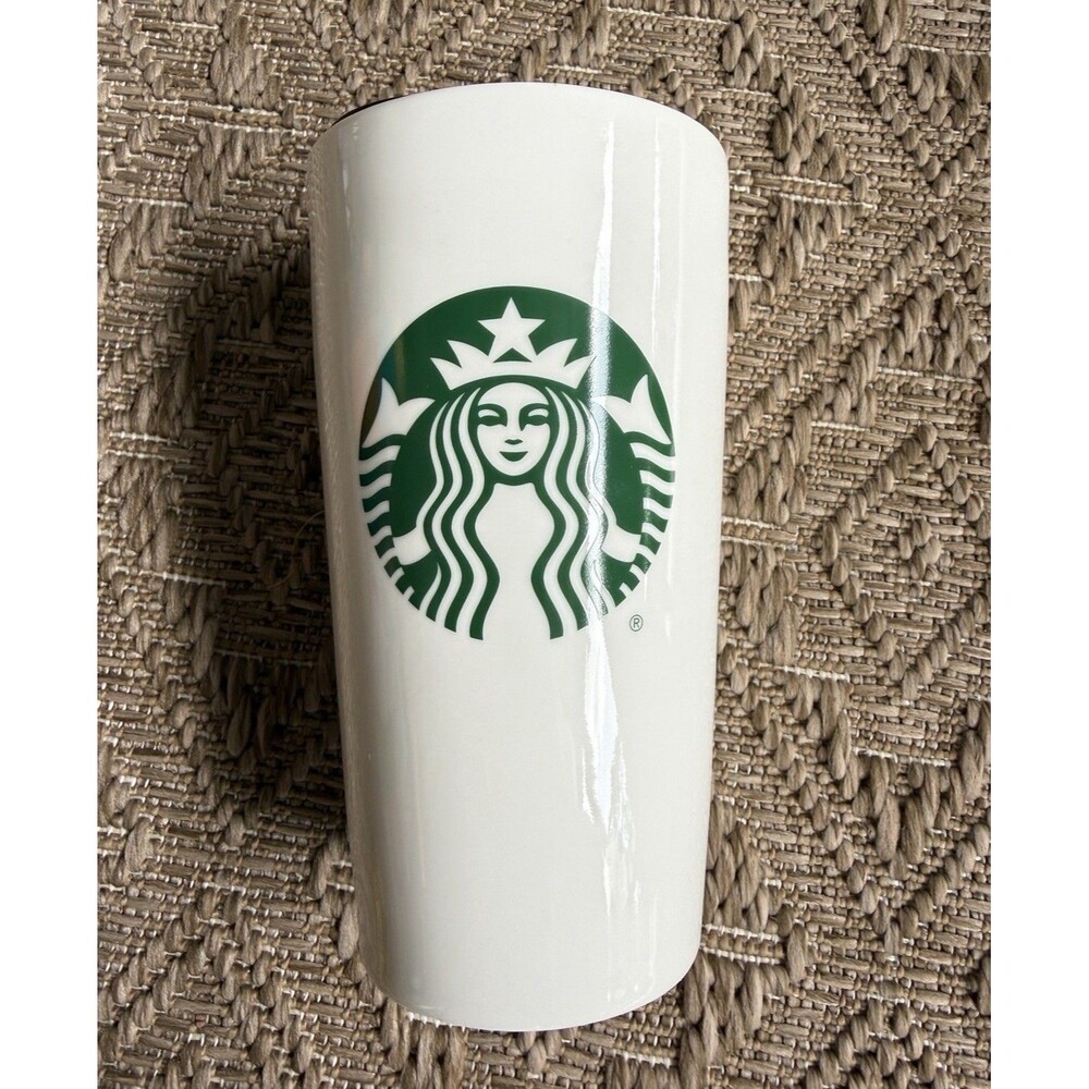 12oz Starbucks tall ceramic mug with lid coffee white Green tumbler cup 355 ML